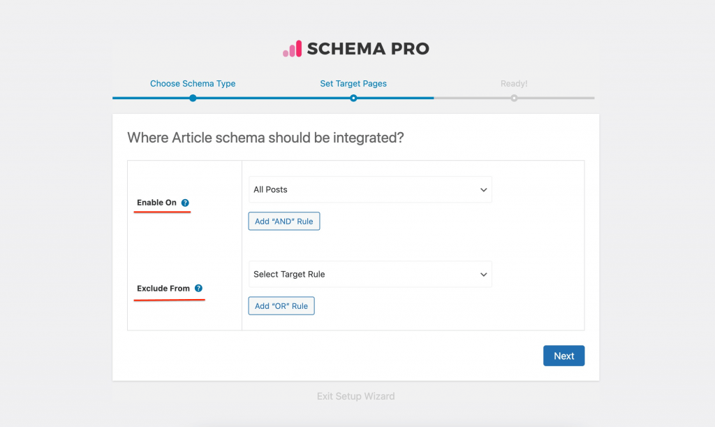 Schema pro target