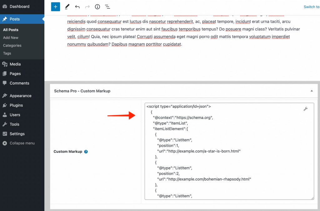 Add custom schema