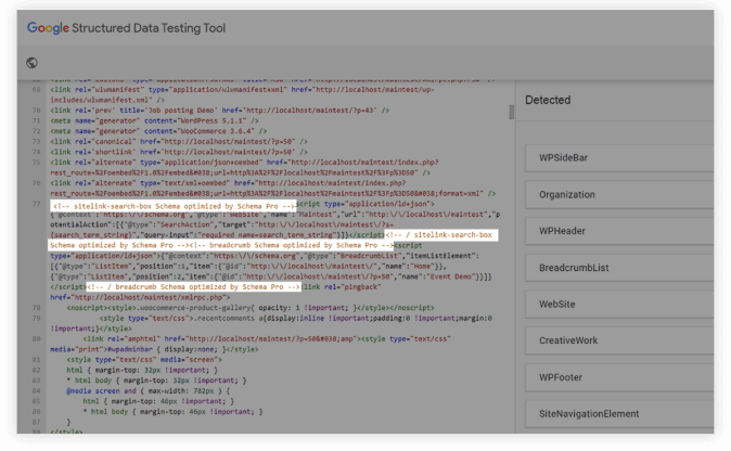 Schema hide comment